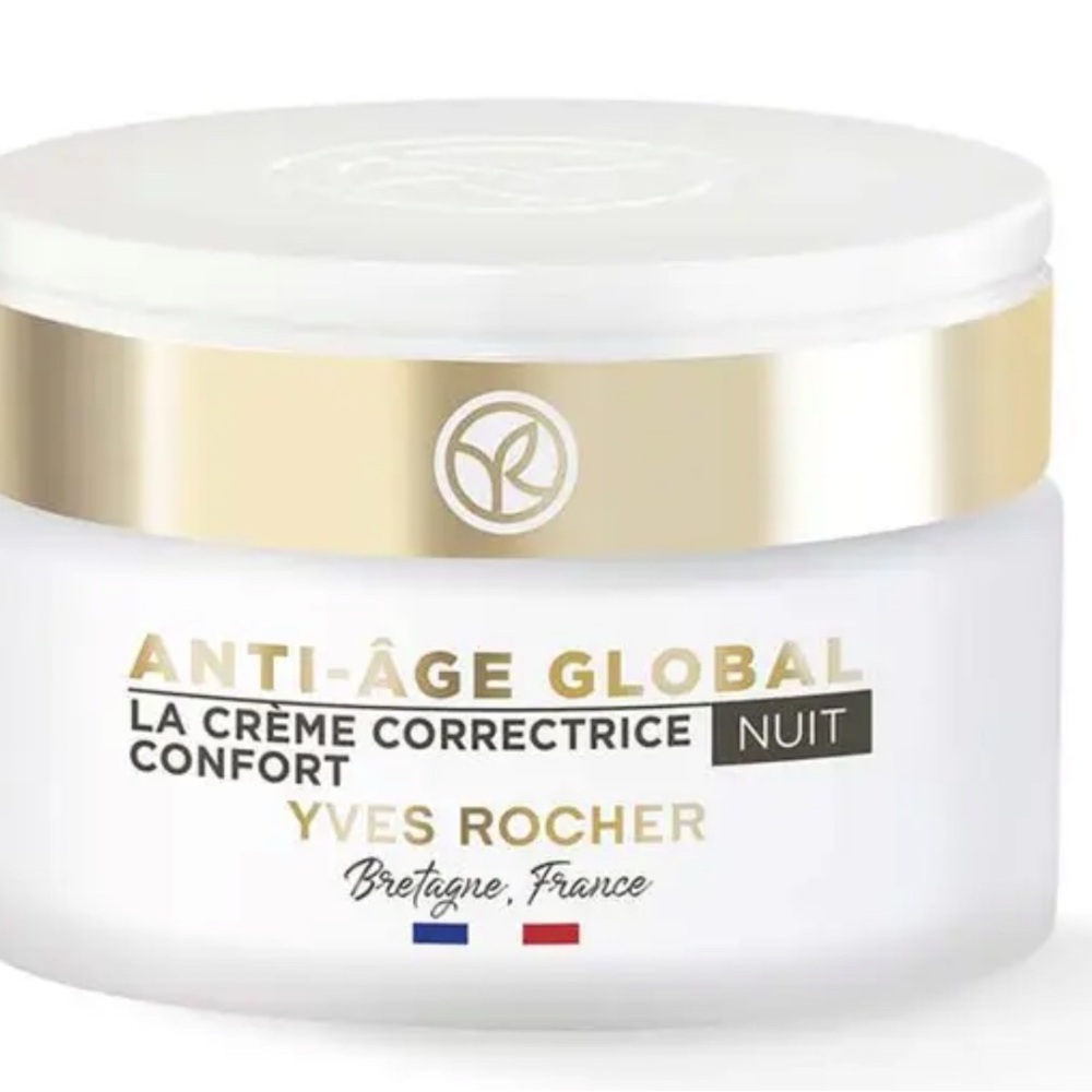 Yves Rocher Anti-Age Global Night Cream - White and Gold